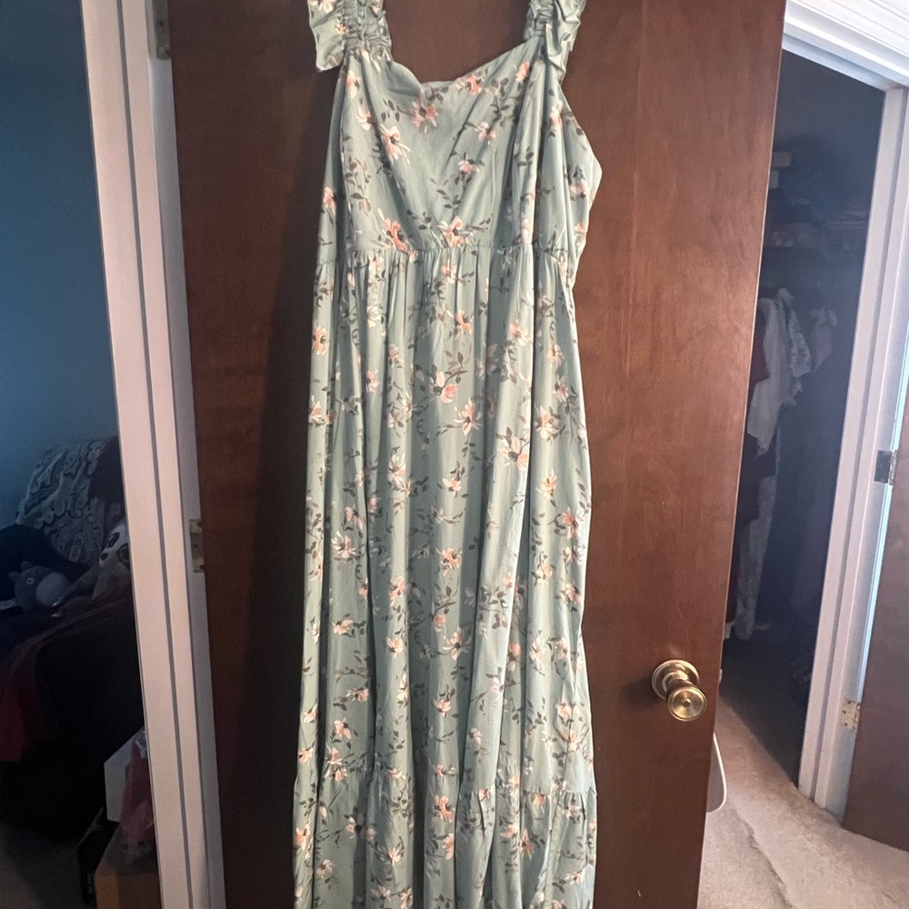 NWT Torrid Green Sleeveless Sundress Maxi